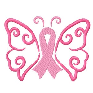 Butterfly Awareness Ribbon Embroidery Design -INSTANT DOWNLOAD-