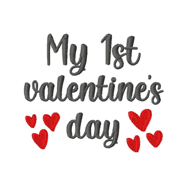 My First Valentines Day Embroidery Design -INSTANT DOWNLOAD-