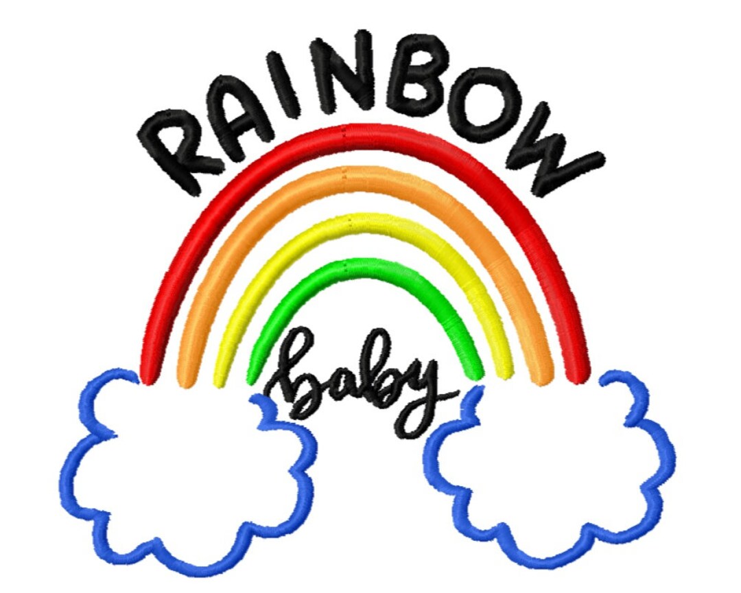Rainbow Baby Embroidery Design INSTANT DOWNLOAD Etsy