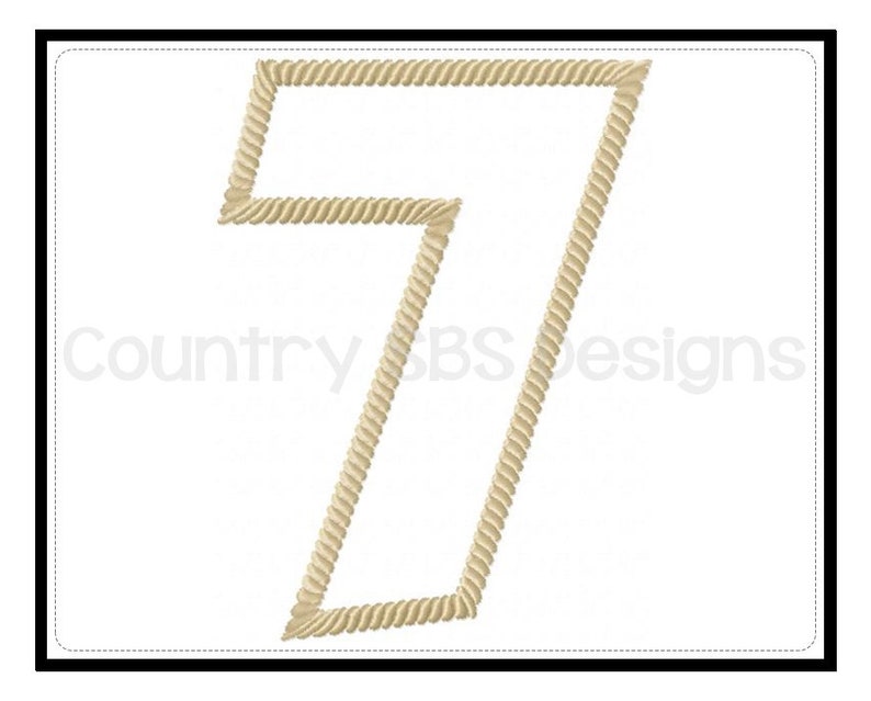 Rope Applique Number Set 0-9 Birthday Embroidery Design Set - Etsy