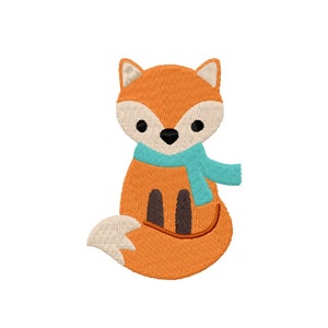 Winter Fox Embroidery design 4x4 -INSTANT DOWNLOAD-