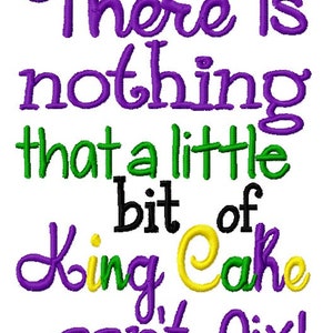 King Cake Embroidery Design 5x7 -INSTANT DOWNLOAD-