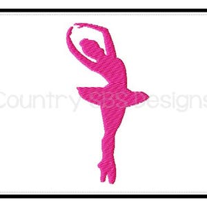 Ballerina Silhouette 4 Sizes Embroidery Design  -INSTANT DOWNLOAD-