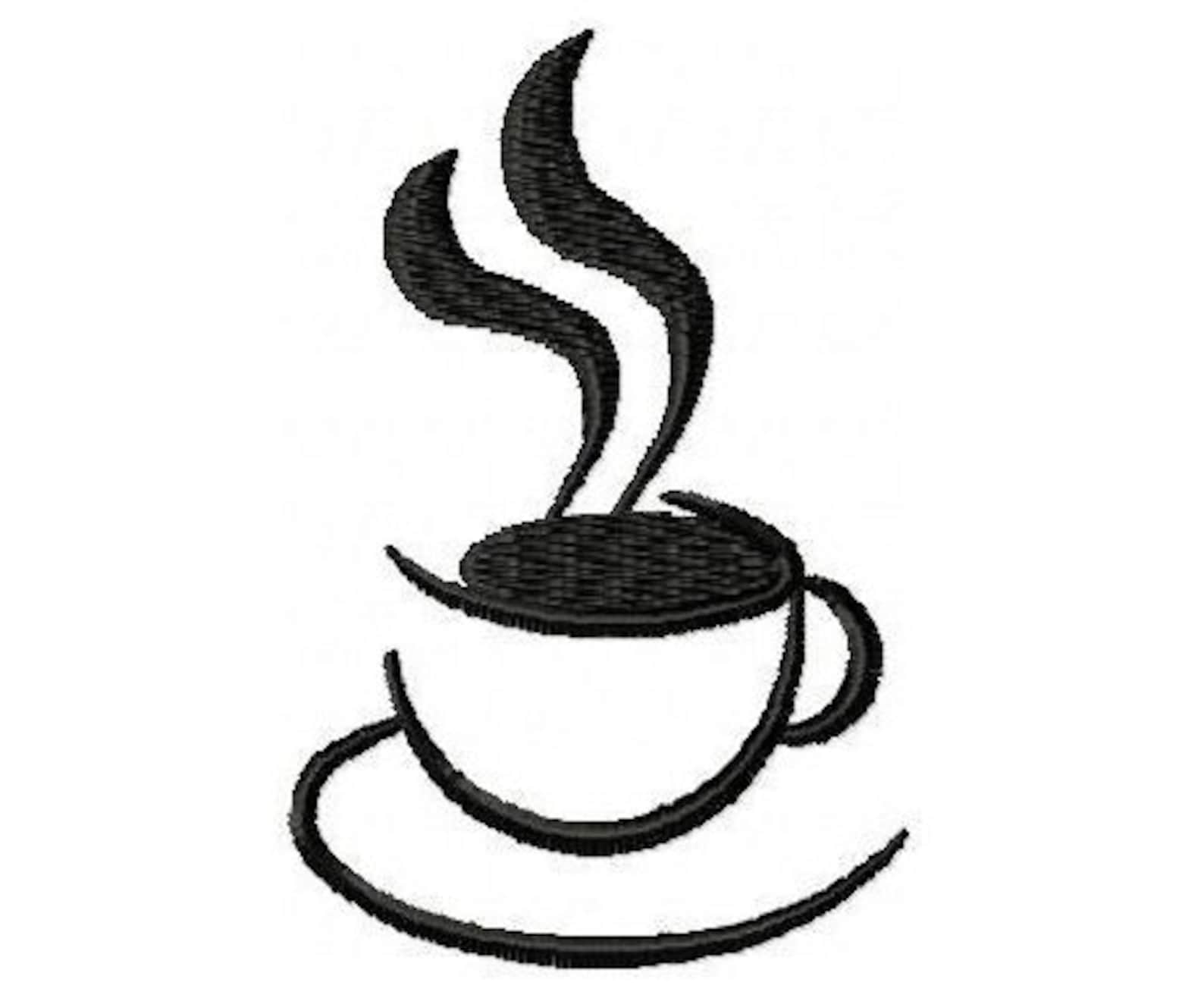 Coffee Mug Embroidery Design 4x4 INSTANT DOWNLOAD Etsy