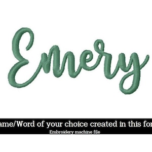 Custom Name Digital Embroidery Machine File