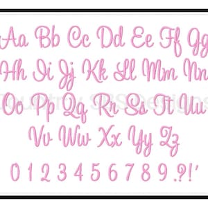 Sweetheart Embroidery Font - 2 Sizes - INSTANT DOWNLOAD-