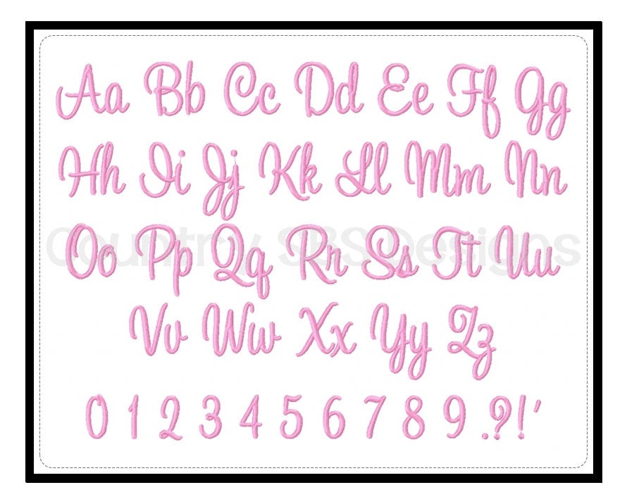Sweetheart Digital Embroidery Font - 2 Sizes - INSTANT DOWNLOAD- - Etsy