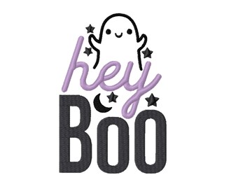 Hey Bool Ghost Digital Embroidery Design -INSTANT DOWNLOAD- Embroidery Pattern Halloween  Embroidery Design - Digital Machine Embroidery