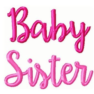 Baby Sister Embroidery Design -INSTANT DOWNLOAD-