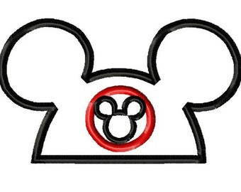 Mouse Ears Hat Applique Embroidery Design 5x7-INSTANT DOWNLOAD-