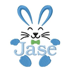 Easter Bunny Name Frame Embroidery Design 4x4 Without Name -INSTANT DOWNLOAD-