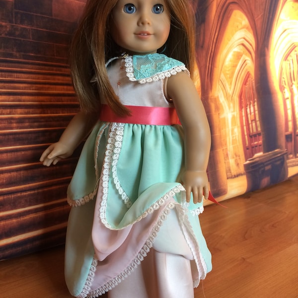 Mint Yule Ball Witch Doll Gown