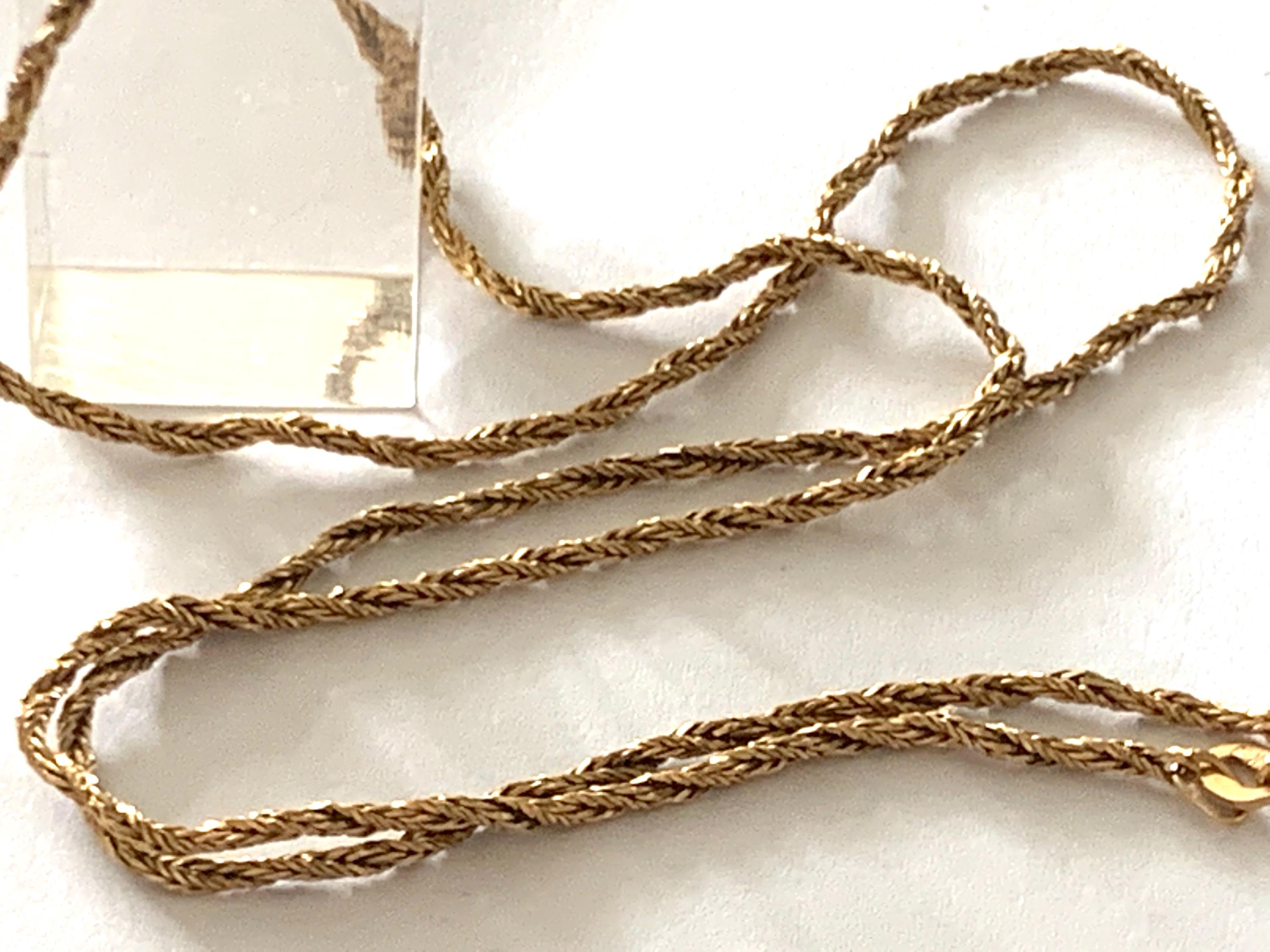 9カラットゴールドヴィンテージ編み込み20.5インチチェーン - Etsy 日本