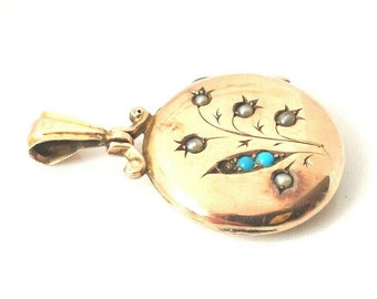 9ct 375 Gold Antique Lovers Momento Locket