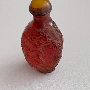 Red Bakerlite Vintage Chinese Perfume bottle