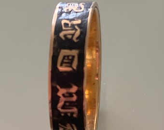 Antique High Carat Gold Memorial Ring