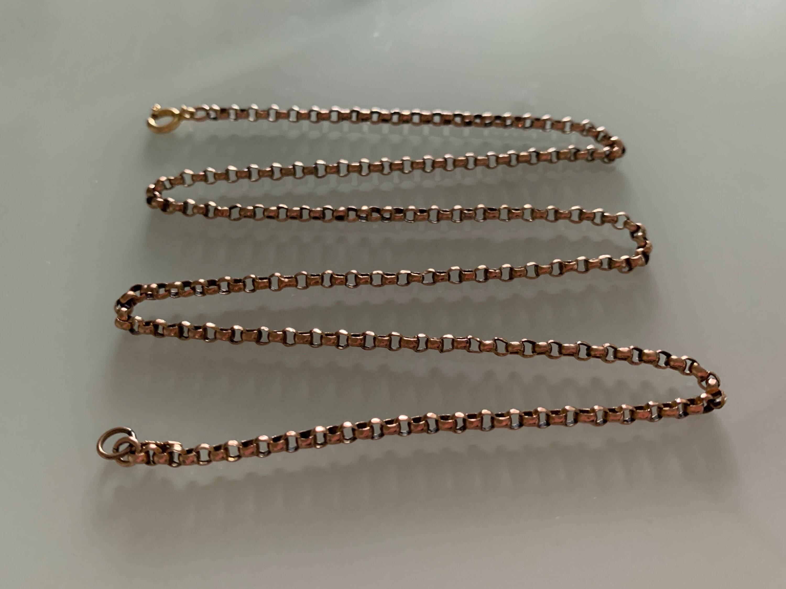 18K ソリッドゴールド 2mm カーブチェーンネックレス ロブスター 