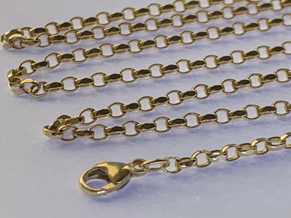 9ct Gold 18.25" Belcher Chain  5.14 grammes - image 2