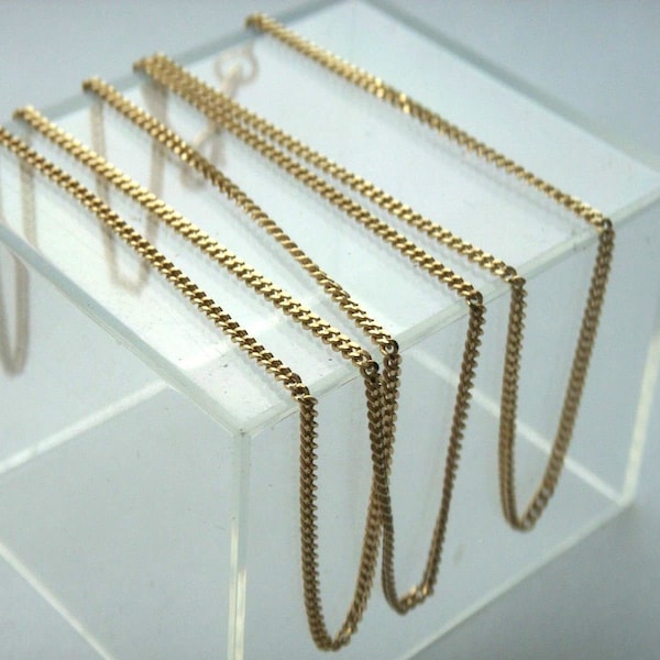 18ct 750 Gold Antique Swiss Chain & Matching Filigree Pendant