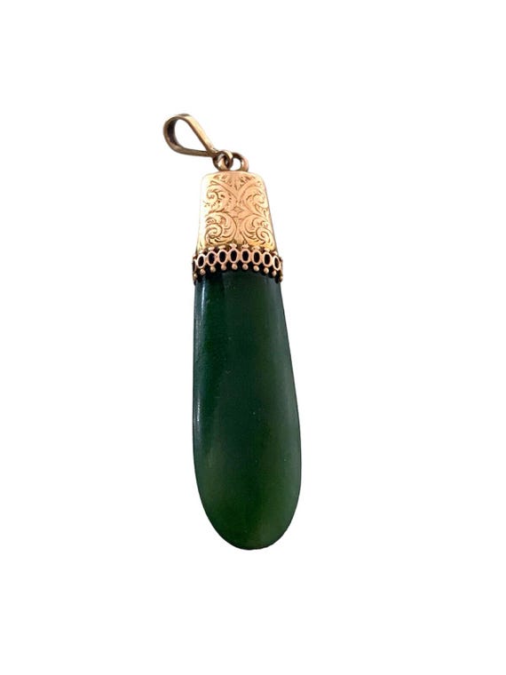 Gold Mounted Jade Pendant Gold Mounted Jade Pendant