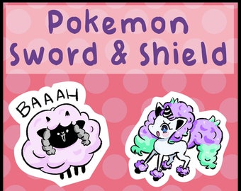 Fanart Pokemon Sword and Shield : Wooloo and Ponyta Vinyl Stickers