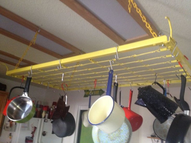 Metal Bed Spring Recycle Crib Bed Springs Wall Organizer Pot Etsy