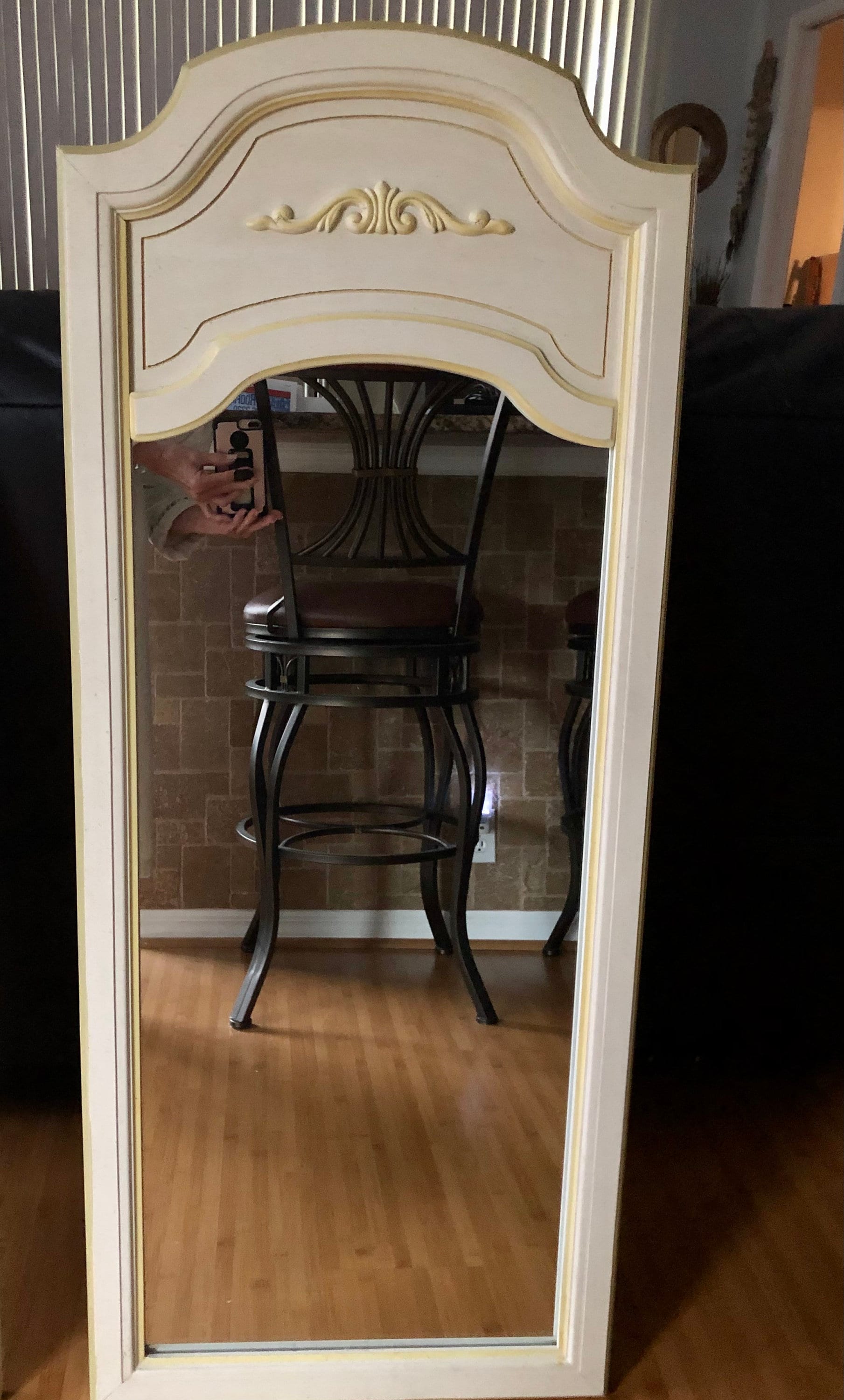 Vintage French Provincial Wall Mirror Vanity Mirror Arched Etsy