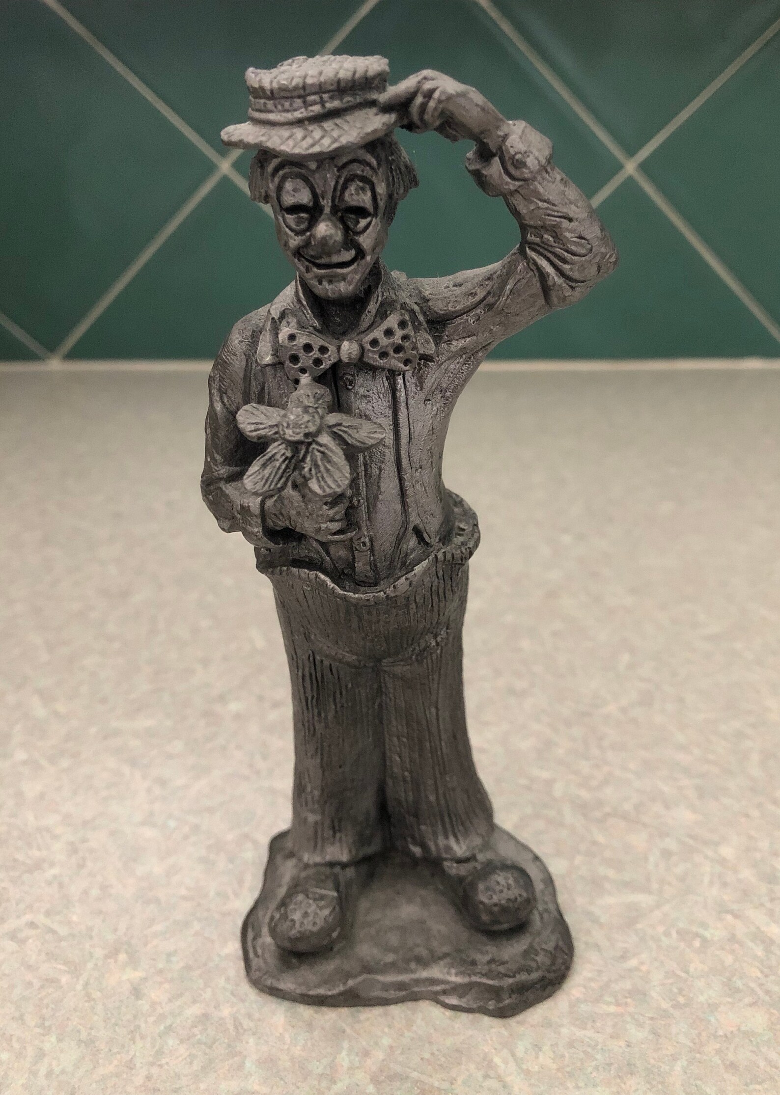 Michael Ricker Pewter Clown Figurine Solid Pewter Clown Etsy