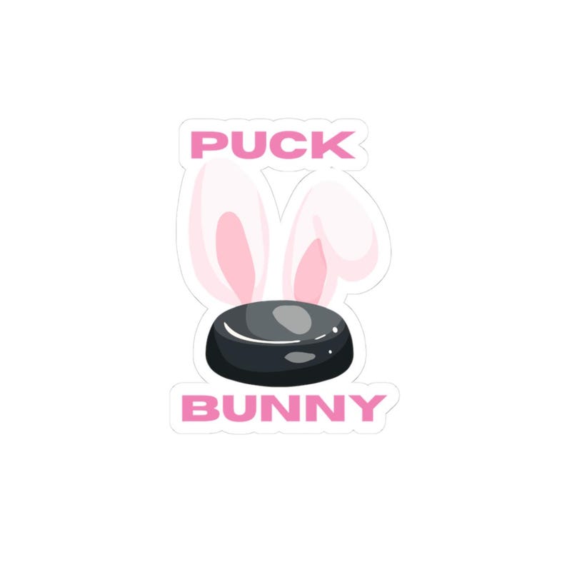 Puck Bunny Hockey Sticker | Kiss-cut Sticker | 3 Inches - Etsy