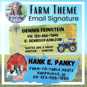 Watercolor Farm Theme Email Signature