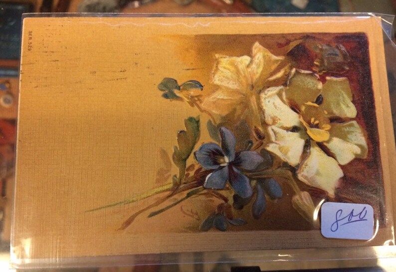 Vintage Floral Postcard