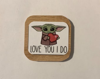 Baby Yoda Heart magnet