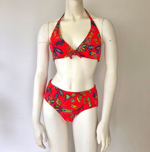 1960's Floral Bikini - Vintage Two Piece Swimsuit