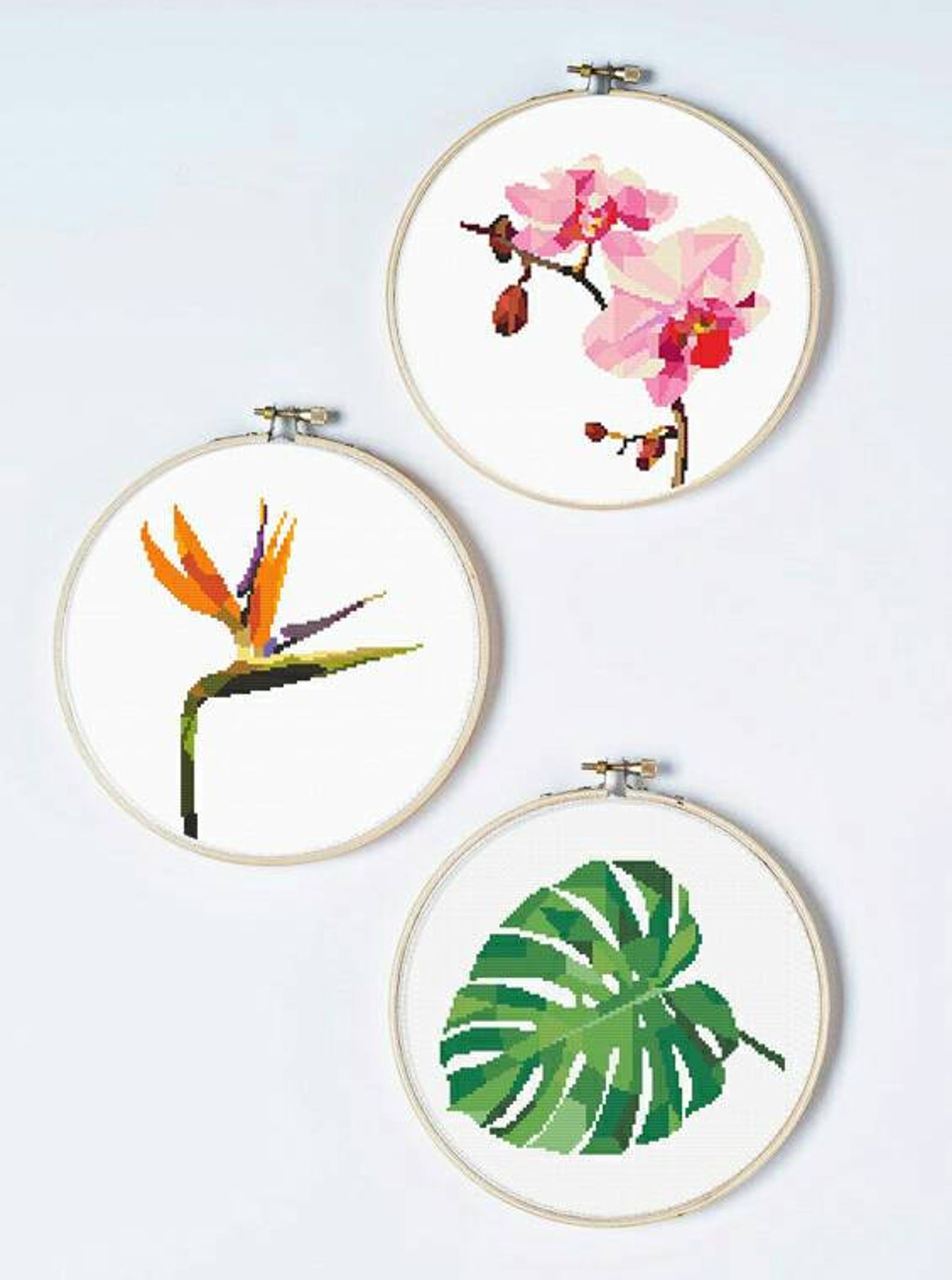 Cross stitch pattern Orchid Modern cross stitch Flower PDF | Etsy