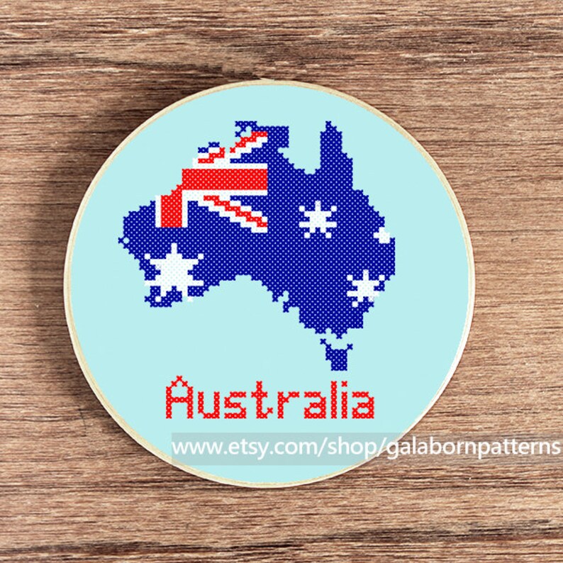 Australia Cross Stitch Pattern Modern Cross Stitch PDF Etsy