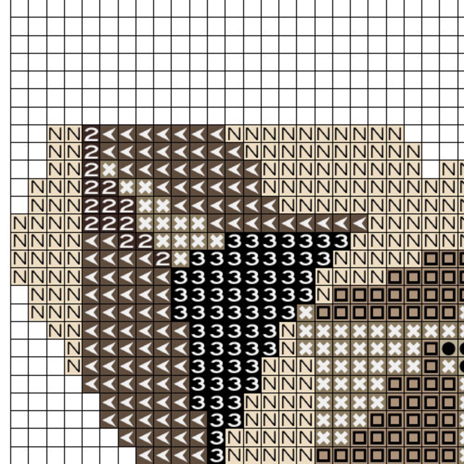 Bear cross stitch pattern Geometric bear PDF pattern | Etsy