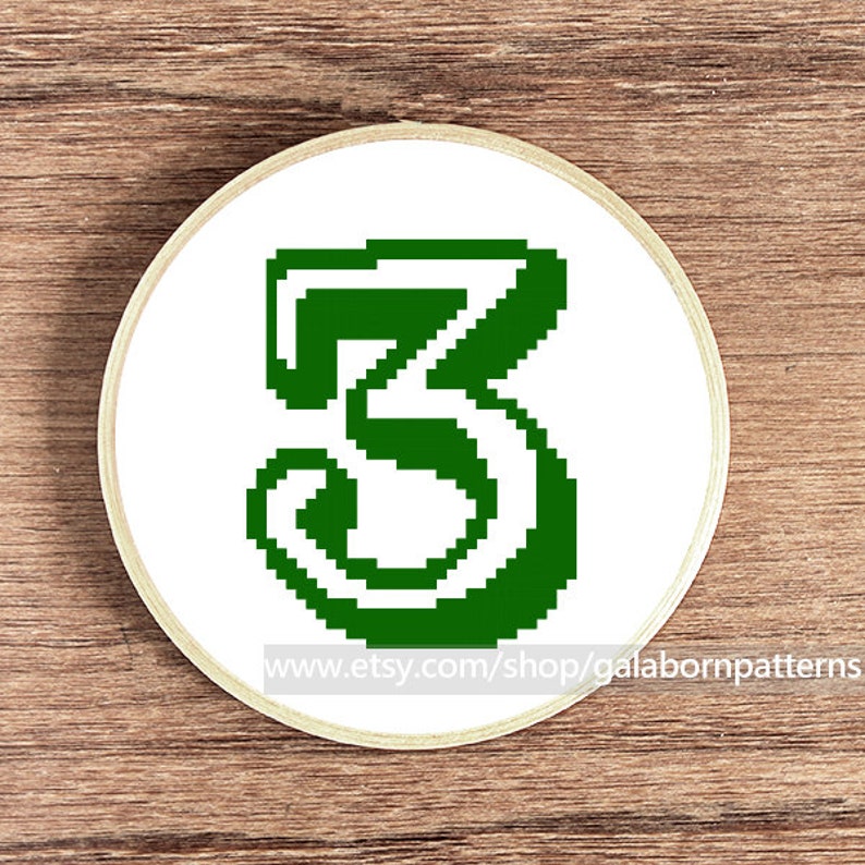 Numbers cross stitch Set of cross stitch numbers 09 Cross Etsy