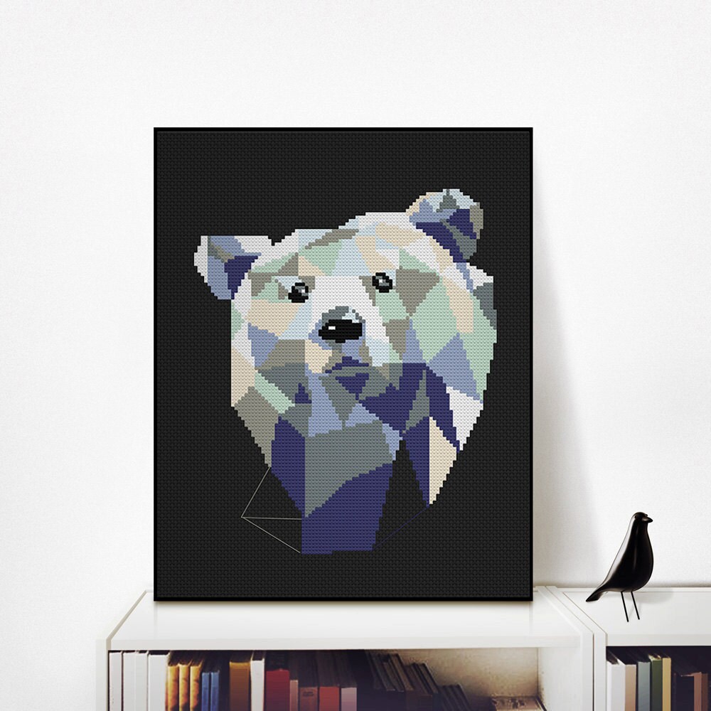 Polar bear Cross stitch pattern PDF Instant download Etsy