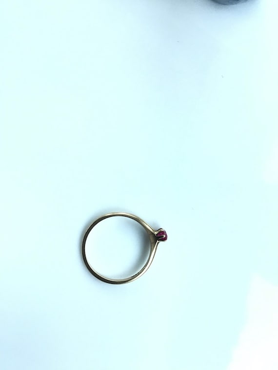 Antique ruby solitaire claw set Victorian to Edwa… - image 7