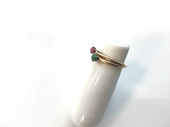 Antique ruby solitaire claw set Victorian to Edwa… - image 8