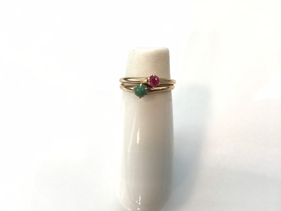 Antique ruby solitaire claw set Victorian to Edwa… - image 4