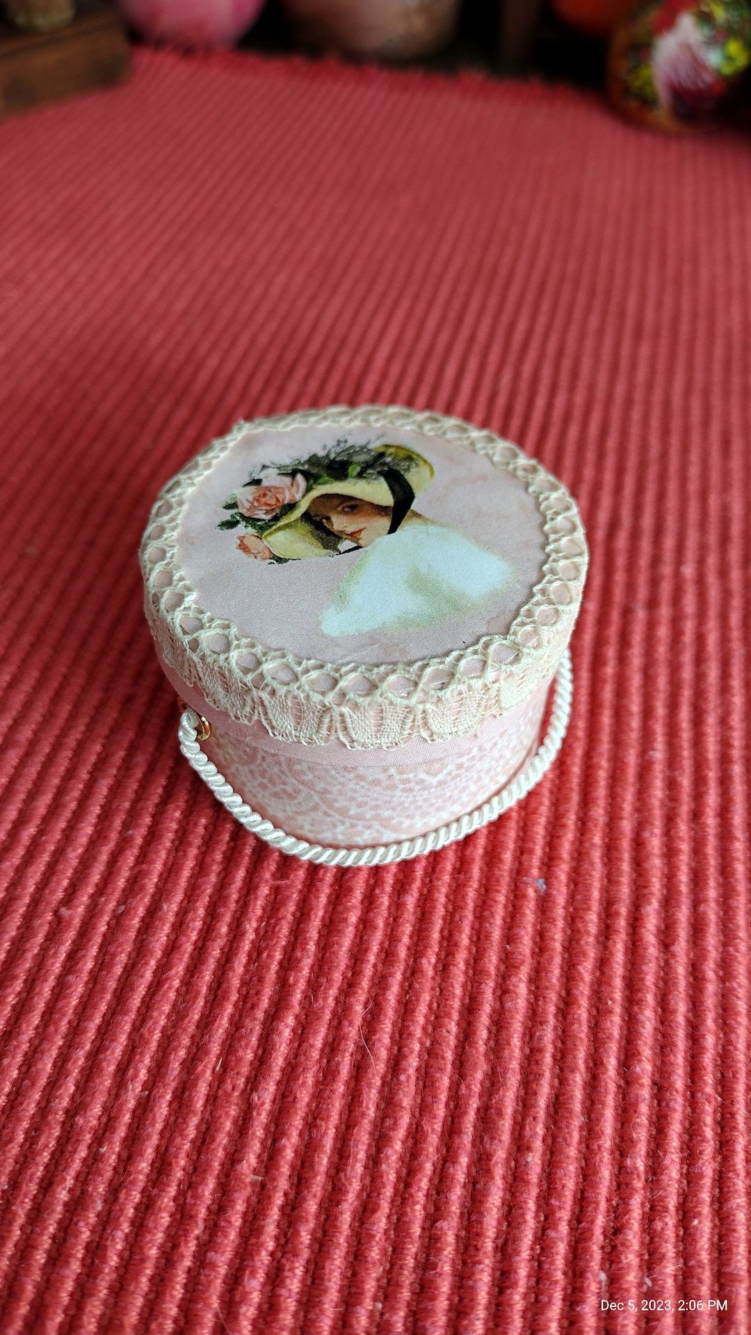 Miniature Hat Box 12th Scale Etsy