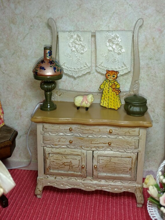 Dollhouse French Commode Cabinet Dresser Etsy