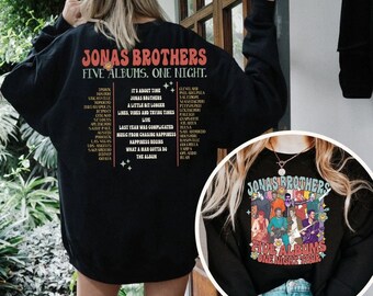 Jonas Brothers Shirt, Jonas Brothers Tour Double sided shirt, Jonas Brothers 2023 Tour Shirt, Jonas Retro 90's Sweater