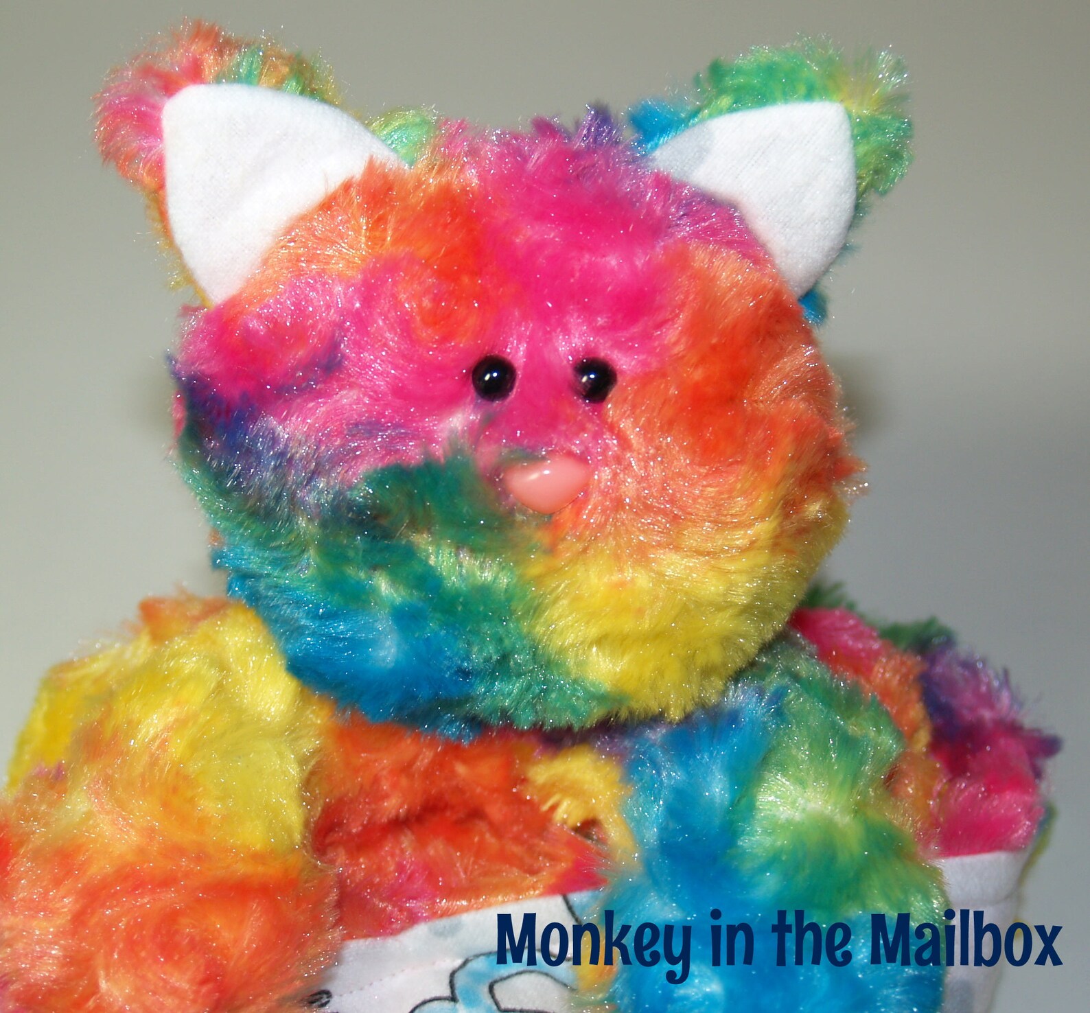 Kitty Cat Lovey Blanket Rainbow Minky Satin Security Blanket Etsy