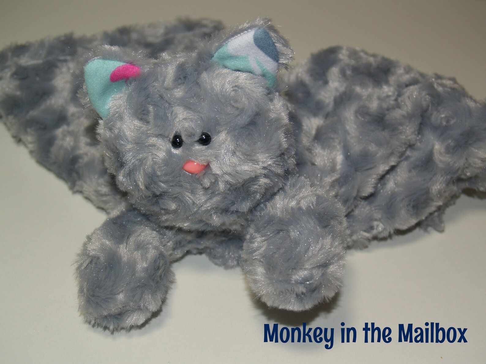 Kitty Cat Lovey Blanket Minky Satin Security Blanket Lovie Etsy