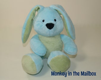 Bunny Stuffed Animal, minky plush, Rabbit Lovie Lovey stuffie, gender neutral gift, Easter first birthday baby shower gift Valentine