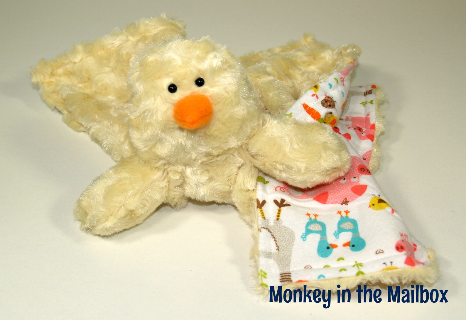 Chick Lovey Blanket Stuffed Animal Lovie Minky Satin Etsy