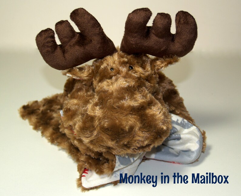 Moose Lovey Blanket Custom Minky Satin Security Blanket Lovie Etsy