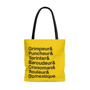 Ken uw rollen Cycling Tote Bag - Leader Yellow - Tour De France geïnspireerde geschenken